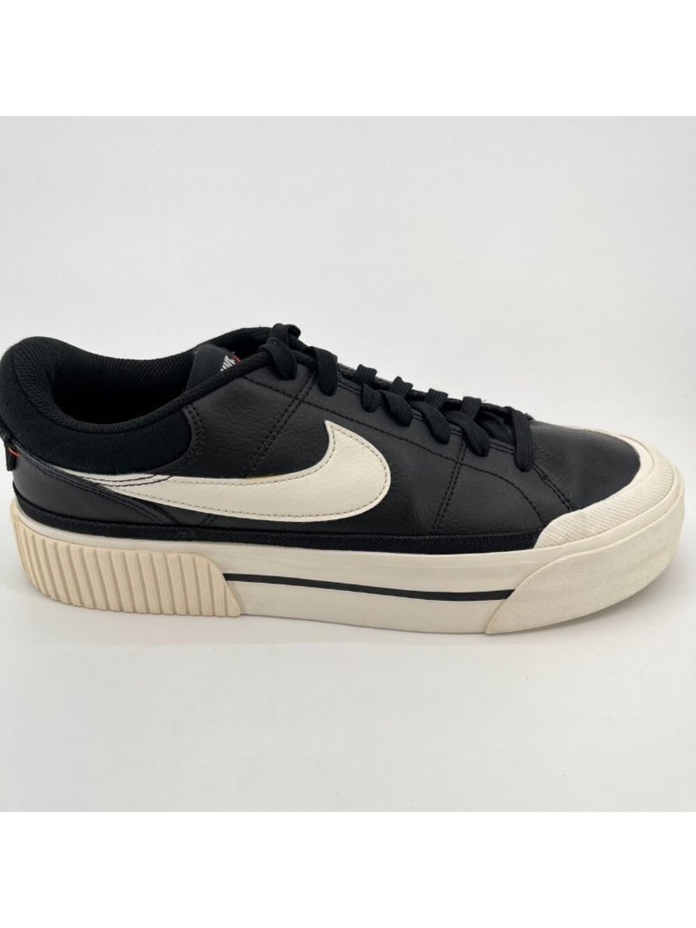 Nike Court Legacy Lift Low Womens Size 11 Black Athletic Leather Shoes Sneakers